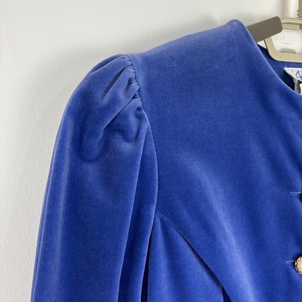 Vintage Jan Briggs 80s Jacket NEW Deadstock Regal Renaissance US 6 Periwinkle - Picture 5 of 8